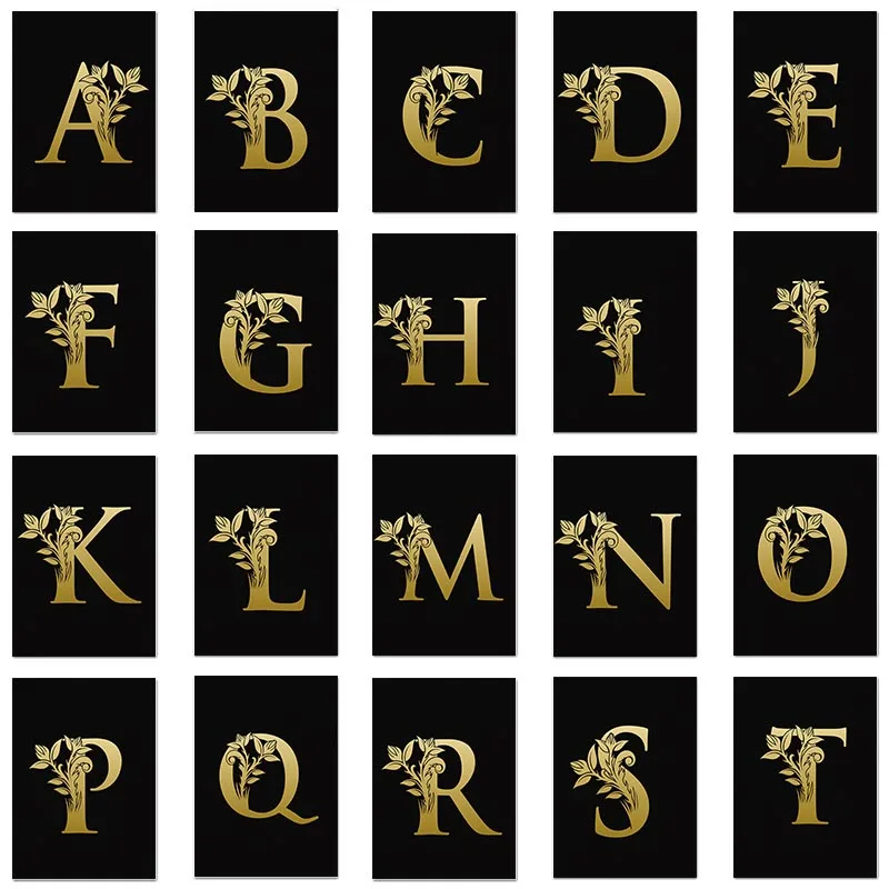 

Black Letter 5D DIY Diamond Painting Cross Stitch Full Square Drill Picture of Rhinestone Alphabet Mosaic Embroidery Room Decor
