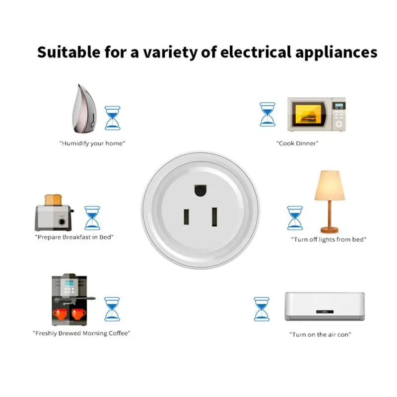 Смарт-розетка Aubess Zigbee Tuya 10 А умная розетка для США монитор питания таймер SmartLife