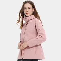 single layer outdoor jacket women spring autumn thin waterproof fashion loose jacket tooling windbreaker 2020 new