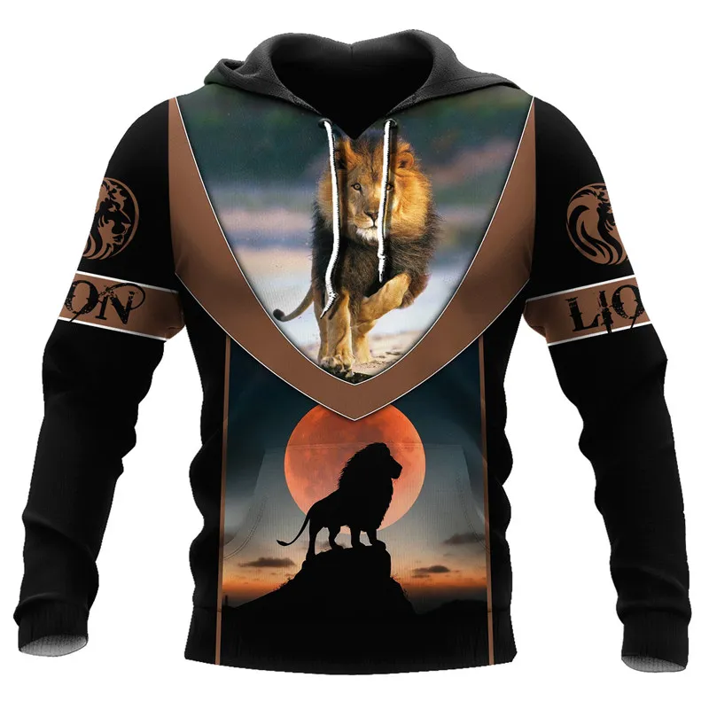 

The most fashionable autumn winter Sweatshirt Animal Love Lion Samurai3D print Unisex casual Zip Hoodie Hoodie