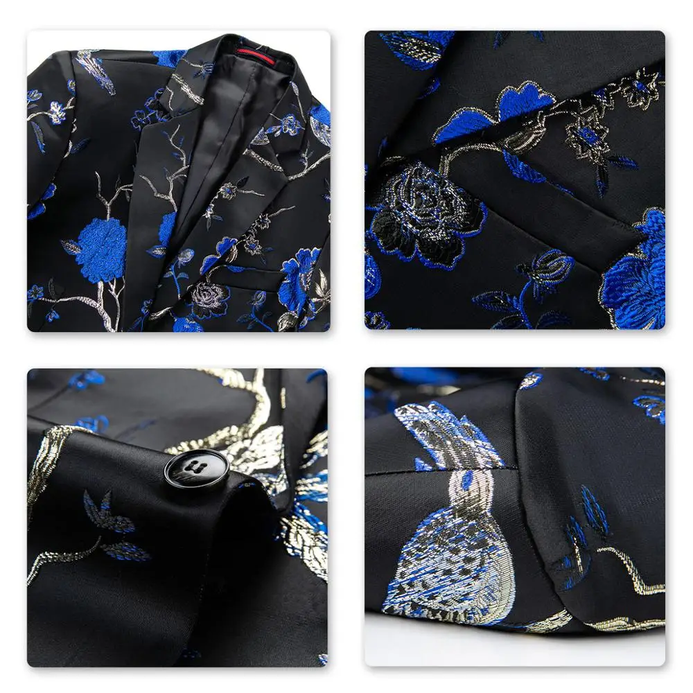 Мужская повседневная женская куртка yunклос с цветочным принтом для выпускного