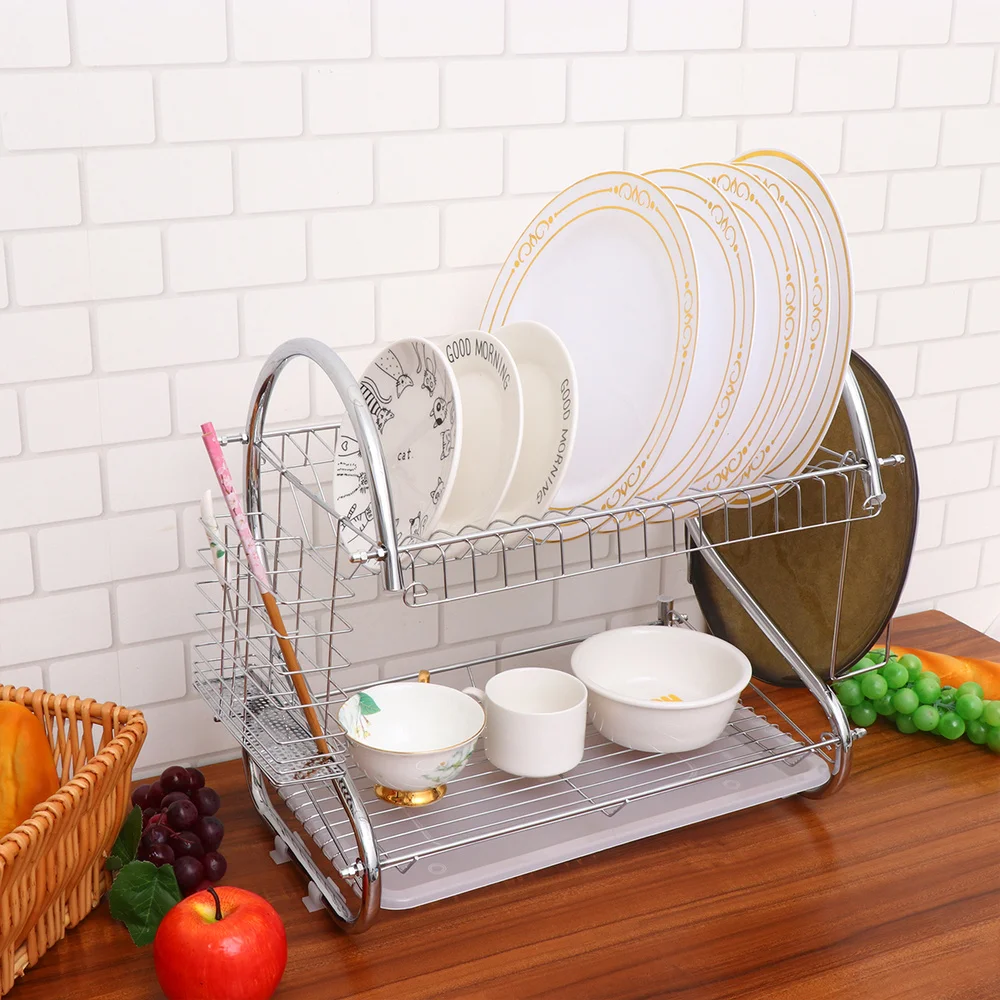 1 комплект сушилка для посуды 2 уровневый органайзер железное блюдо палочки еды