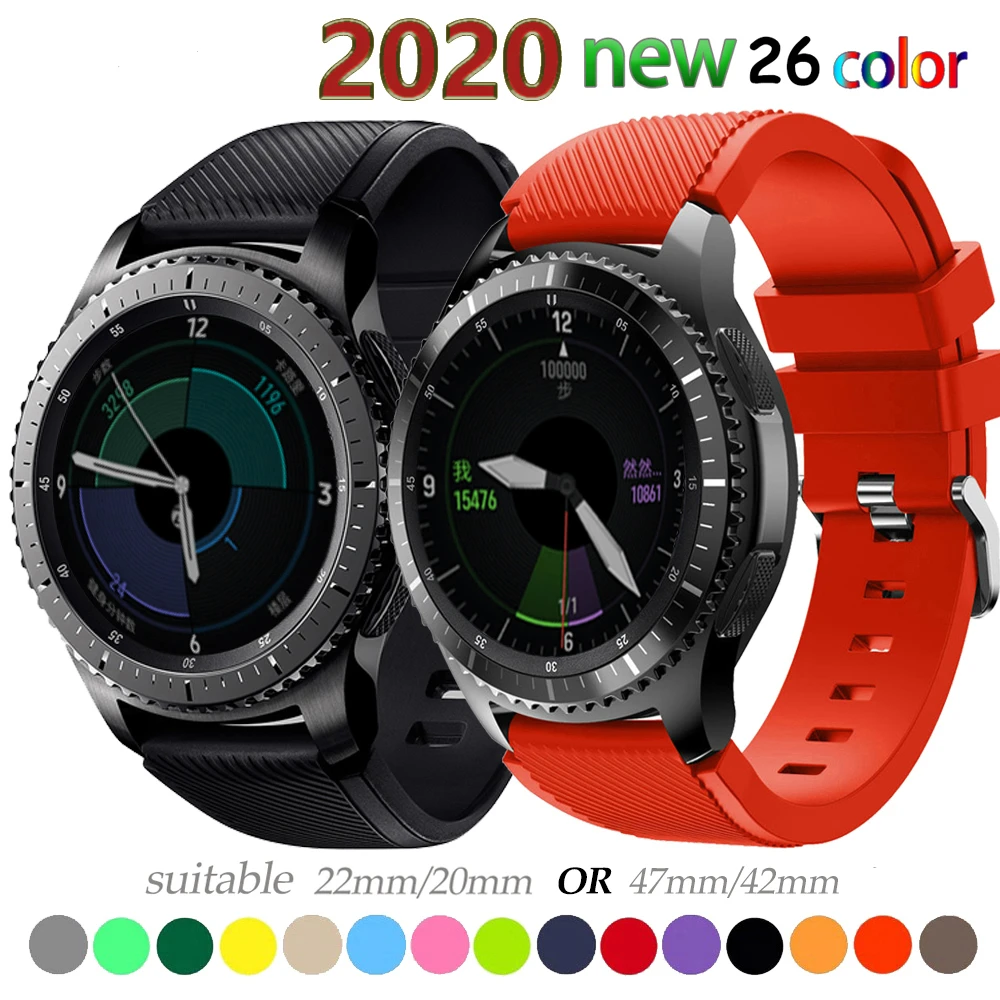 Ремешок для часов Samsung Galaxy watch 46 мм 42 active 2 gear S3 Frontier металлическая застежка с