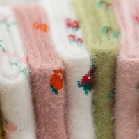 furry socks womens new autumn and winter tube socks plus velvet thickening winter warm korean imitation mink socks
