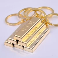 2021 popular metal key chain creative gold bar keychains fashion backpack keyring funny car accessories gifts for woman man