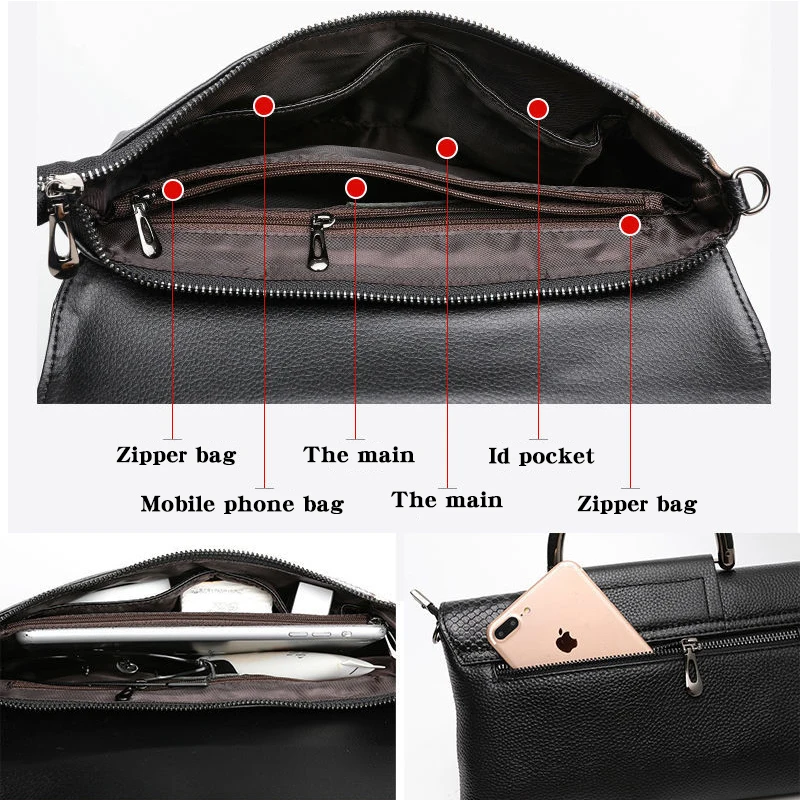 

Women's Bag European American Style Fashion Elegant Handbags for Female Shoulder Bags Leather Clutch Messenger Wallet 2021 New