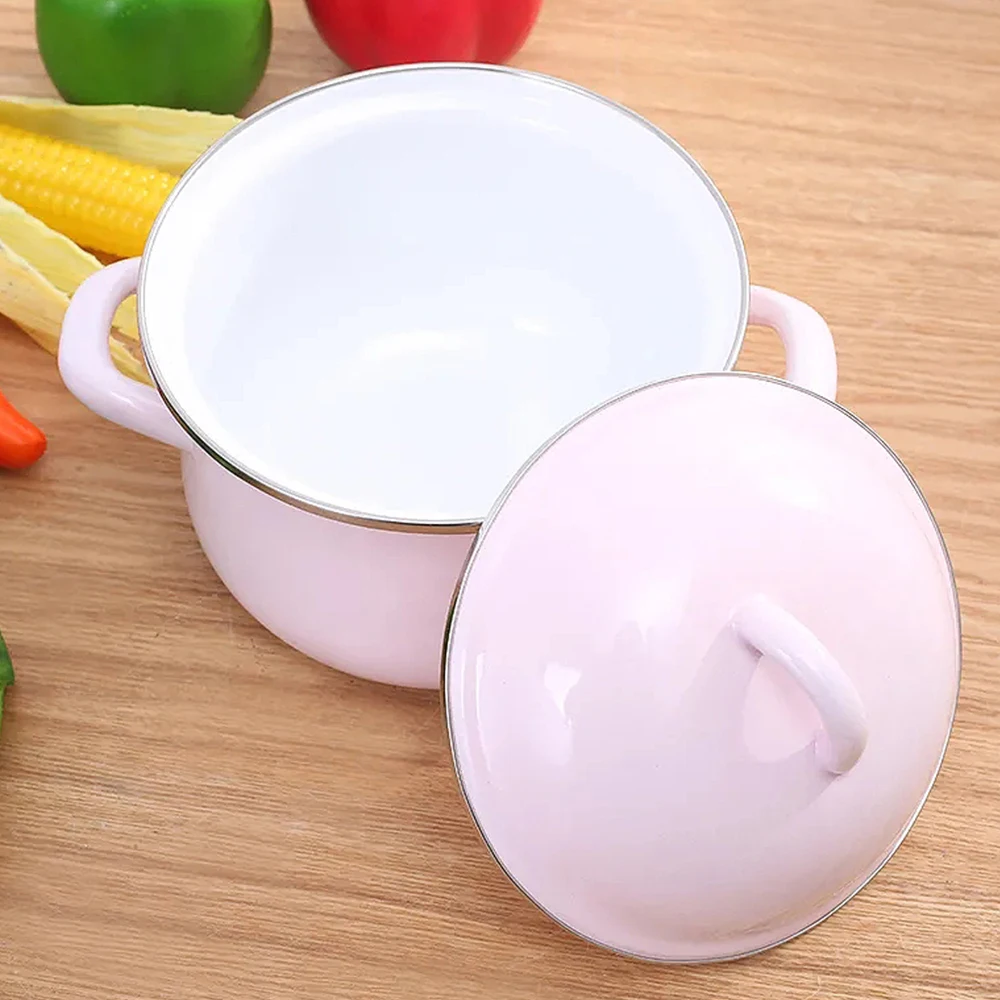 Эмалированные складские кастрюли с крышкой многофункциональная суповая