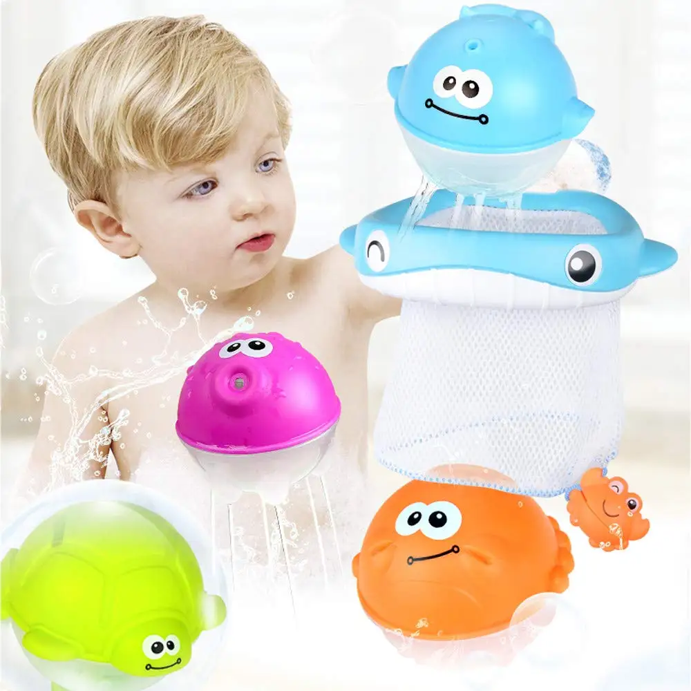 Детские Игрушки для ванны морские животные рыболовные сети игрушки воды игровой