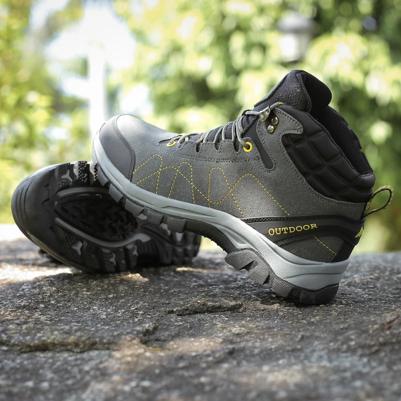 Winter Man Hiking Shoes Waterproof High Top hunting Tourism Mountain Shoes Durable Trail Footwear Leather Nonslip Tactical Boots