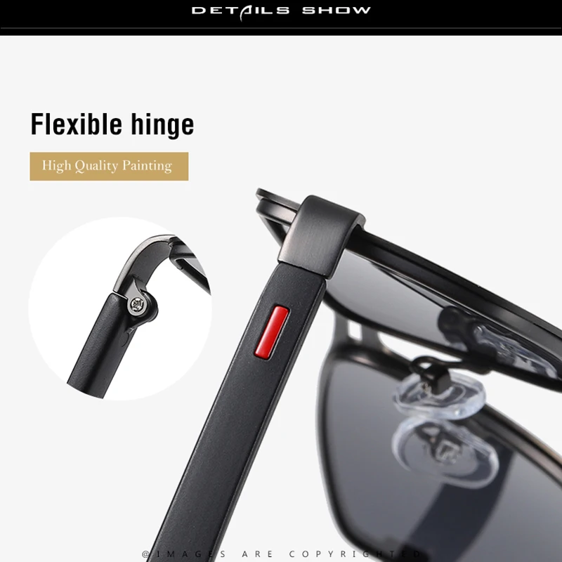 Новый дизайн солнцезащитные очки брендовые Мужские поляризационные квадратные