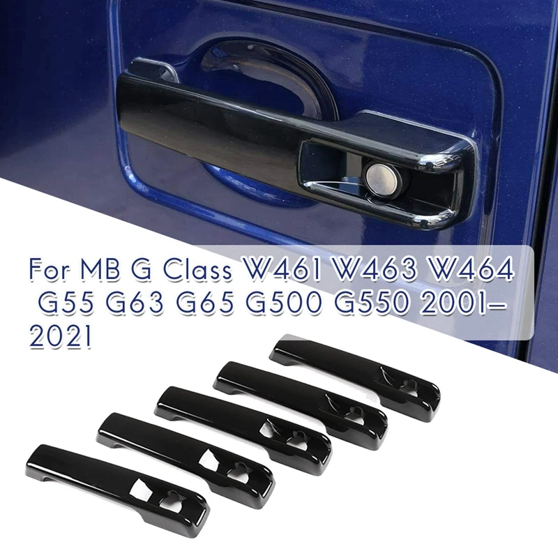 

Черный глянец снаружи протектор дверной ручки Накладка для Mercedes Benz g-класс W461 W463 G55 G63 G500 2001-2021