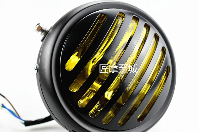 Фара для мотоцикла желтое стекло Модифицированная фара