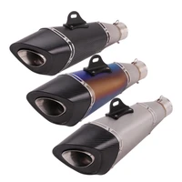 60mm universal exhaust pipe muffler tips escape vent pipe with removable db killer silencer slip on dirt bike atv motorcycle