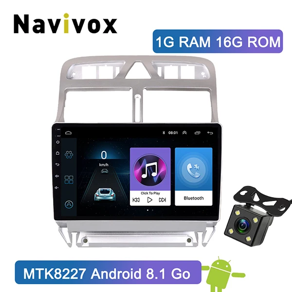 16G ROM Camera Navivox Android 8,1 2 din Автомобильный dvd-плеер gps навигация Мультимедиа для peugeot 307 307 CC 307SWC радио 2002-2013 стерео - Цвет: 16G ROM Camera