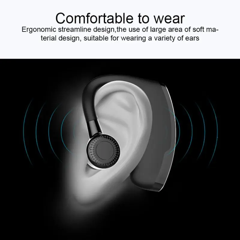 V9 Handsfree Wireless Bluetooth Earphones Noise Control Business Headset with Mic Bone Conductive Earphone | Электроника