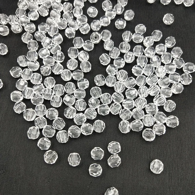 200 шт 6 мм граненые Акриловые бусины-разделители имитация австрийских