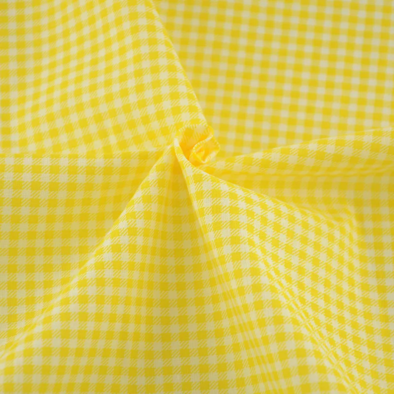 Fat Quarter 100% Cotton Plain Fabric Gold and White Check Printed for Curtain Pillow Tilda Doll Quilting Patchwork new arrivals | Дом и сад