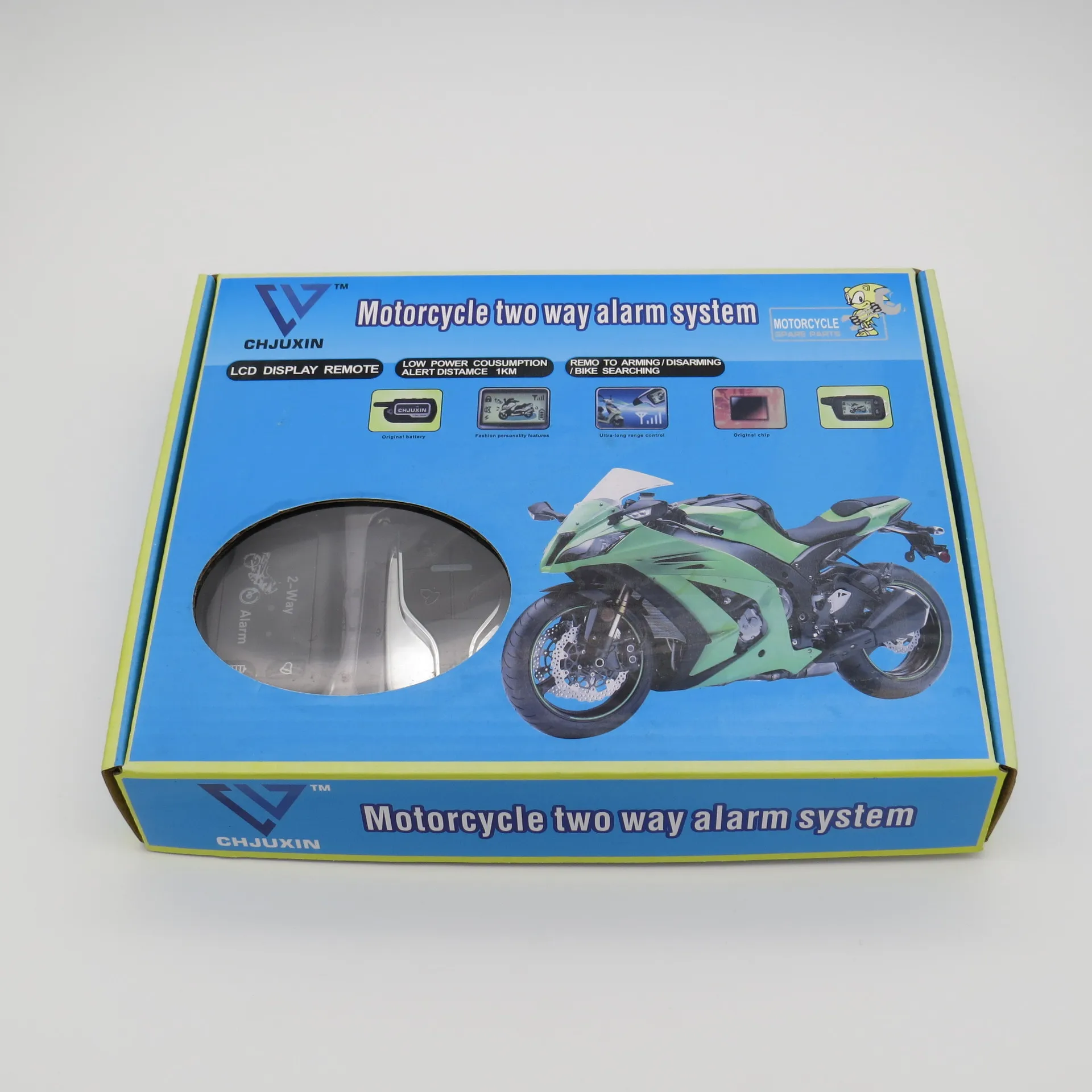 

Two-way Anti-theft Alarm for Motorcycles with Start, Flameout, Double Flash Car Search Sensitivity Adjustment, Remote Control