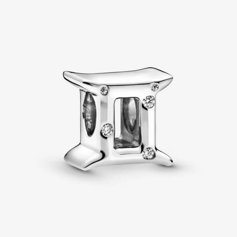 

Подвески для браслета в европейском стиле из серебра 925 пробы, сверкающие бусины-подвески в виде драгоценных камней и знаков зодиака для изготовления ювелирных изделий, подарок для женщин и девушек, бижутерия