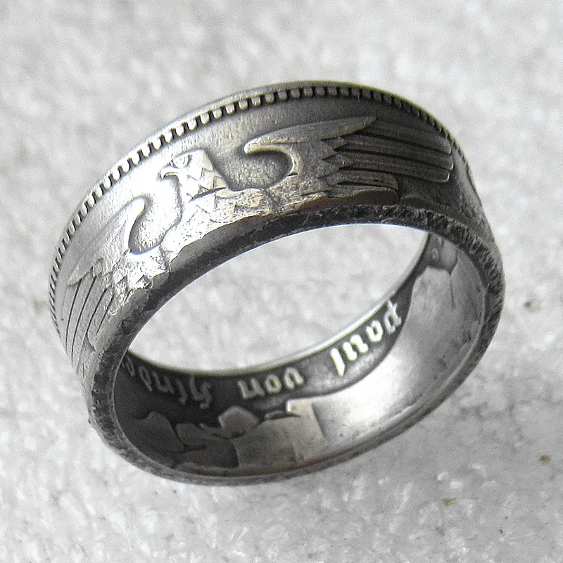 Germany Silver Coin Ring 5 MARK Silver Plated Handmade In Sizes 7-12