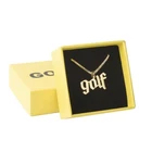 Ожерелье золотистое с надписью GOLF WANG