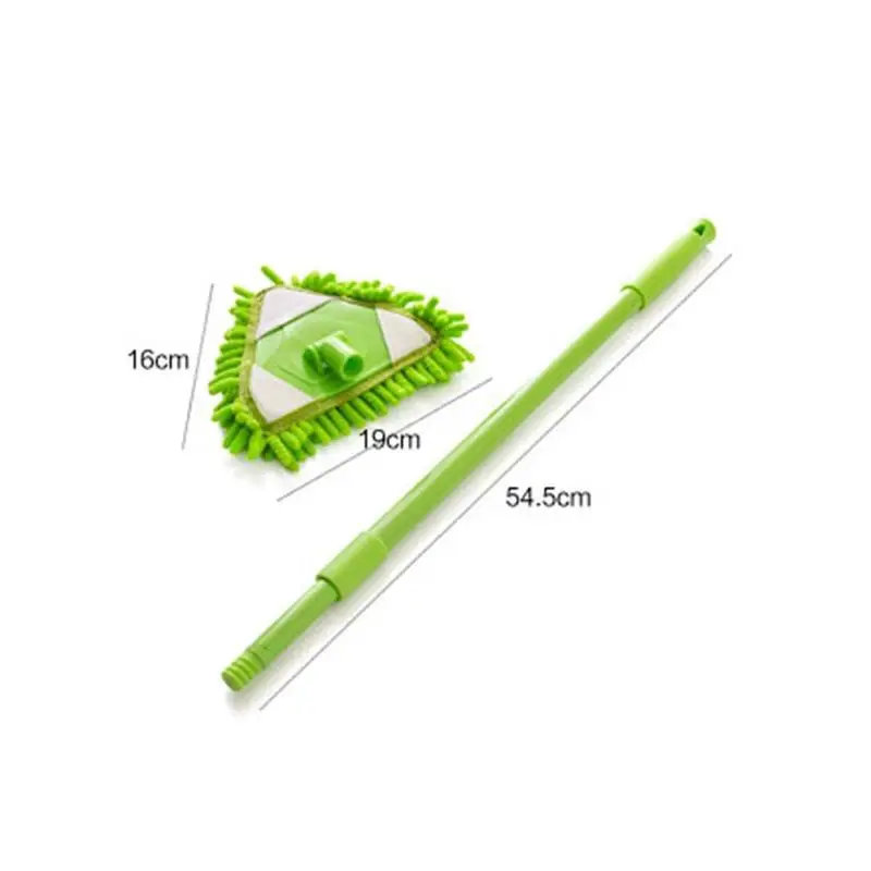 

Lazy cleaning mop, replaceable chenille mop, triangle 360 degree telescopic, convenient no dead end mop