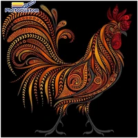 photocustom painting by number flower chicken kits for adults handpainted pictures by number animals home decoration diy gift 60