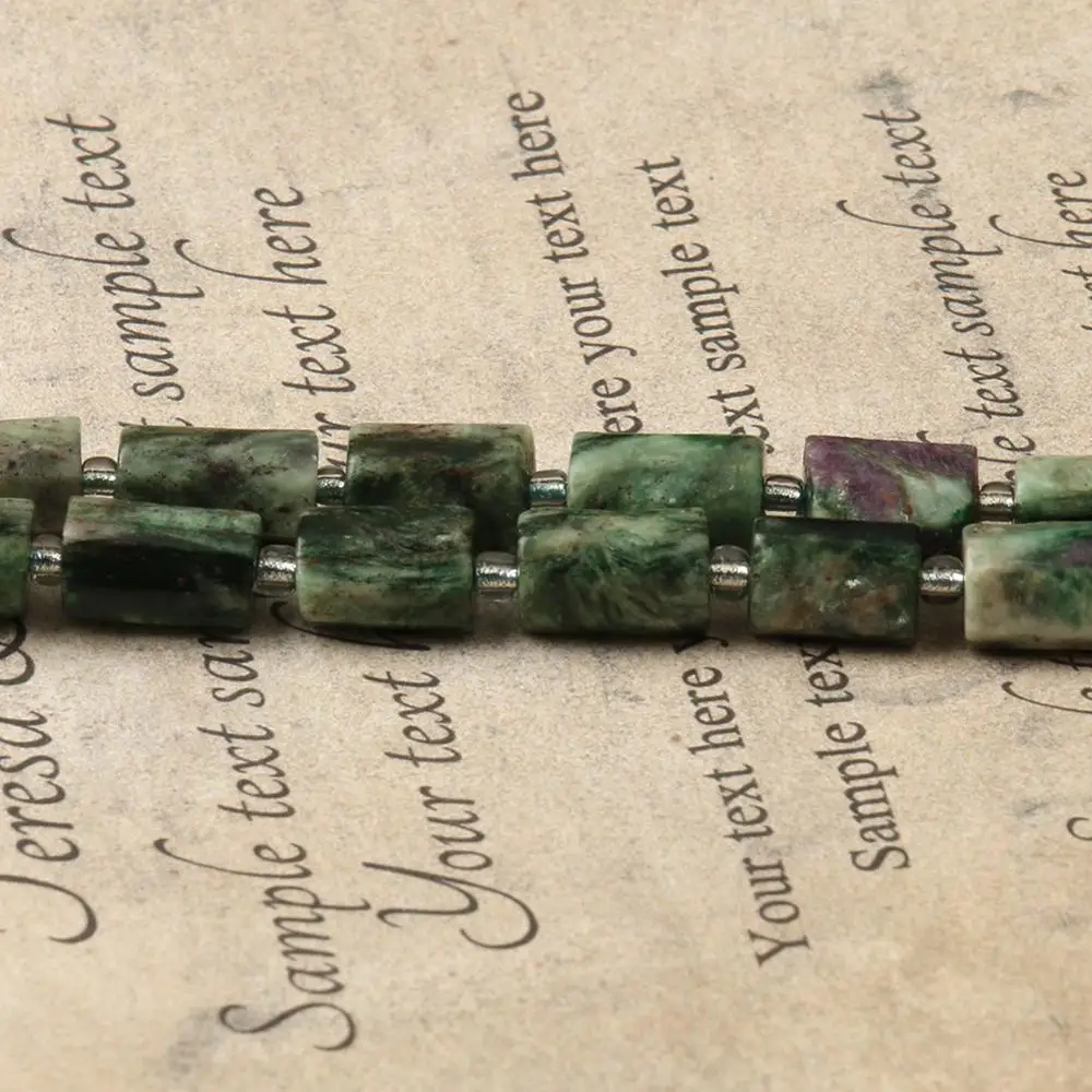 

Natural Gem Euchlorite Stone Cylinder Tourmaline Kmaite Faceted Loose Spacer Beads For DIY Jewelry Making Accessories Supplies