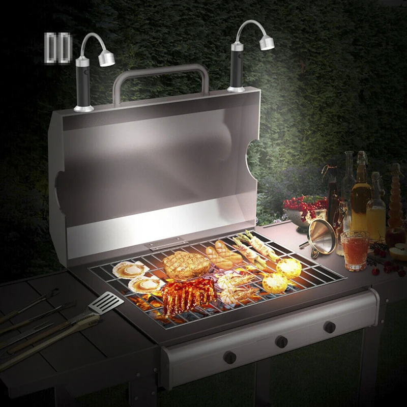 

1Pc Barbecue Grill Light Bright LED Lamps Battery Powered BBQ Lights with Magnetic Base