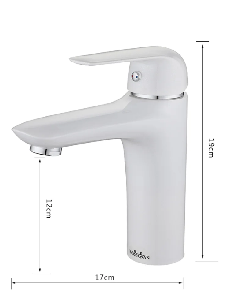 Белый стильный элегантный смеситель для ванной комнаты раковины кран воды с