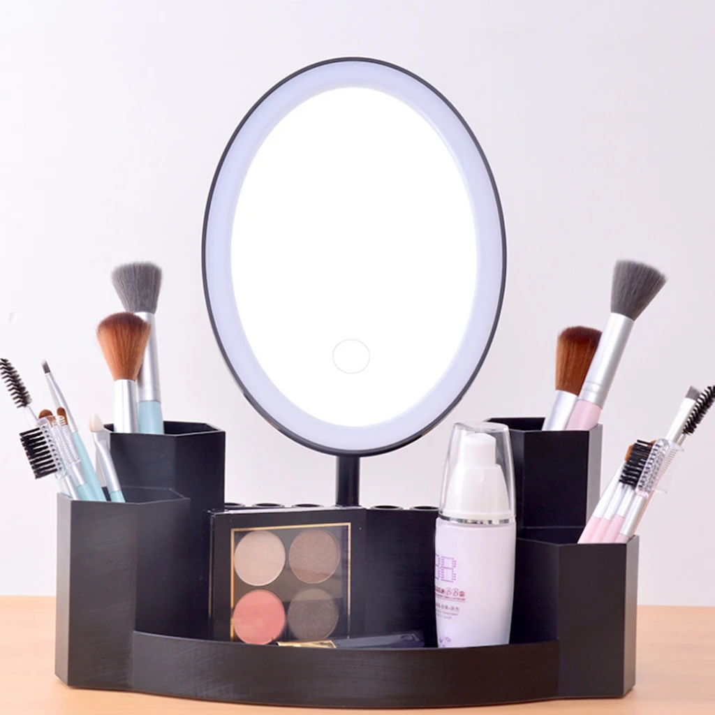 Зеркало для макияжа премиум класса MagiDeal с регулируемым углом и светодиодной