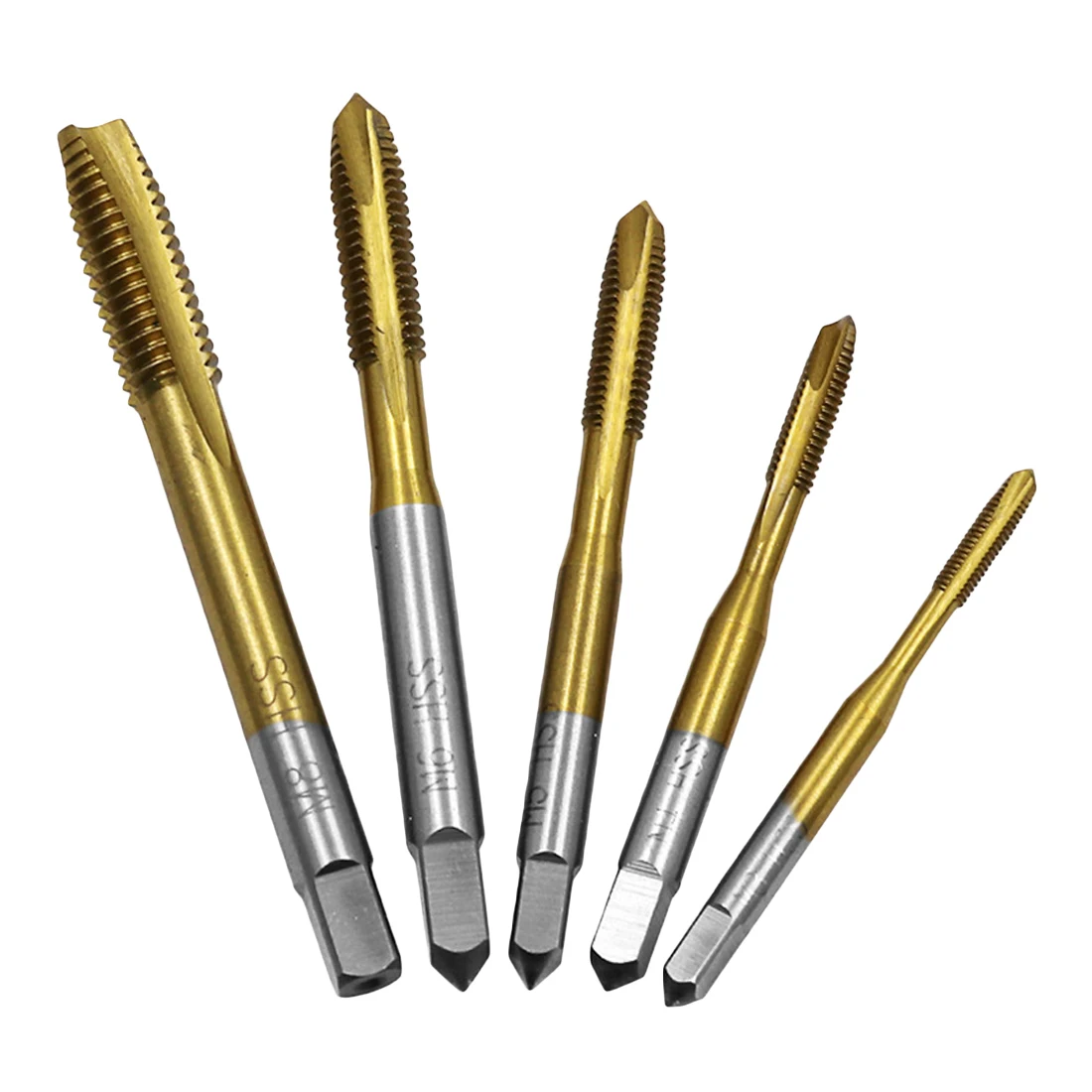

Hot sale manual tap drill set manual tool M3 M4 M5 M6 M8 machine spiral point straight groove thread HSS titanium plug