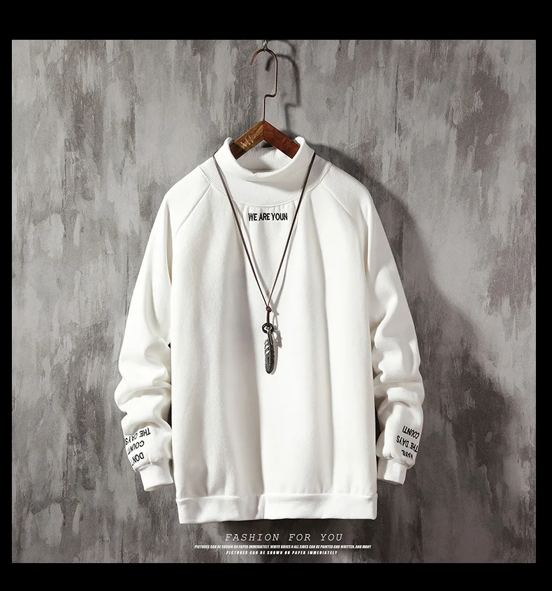 Мужская теплая шерстяная толстовка с воротником стойкой 2 цвета размеры от S до 2XL