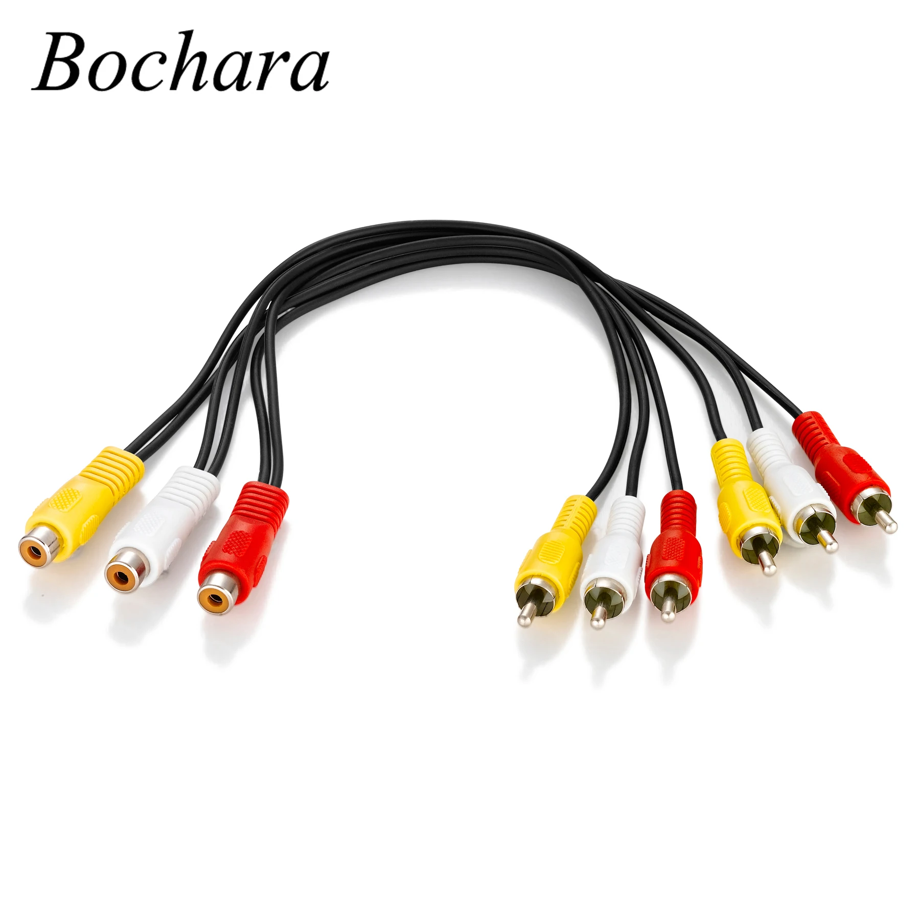 

Кабель-разветвитель Bochara 30 см 3RCA «Мама»-«папа» 3RCA Для ТВ