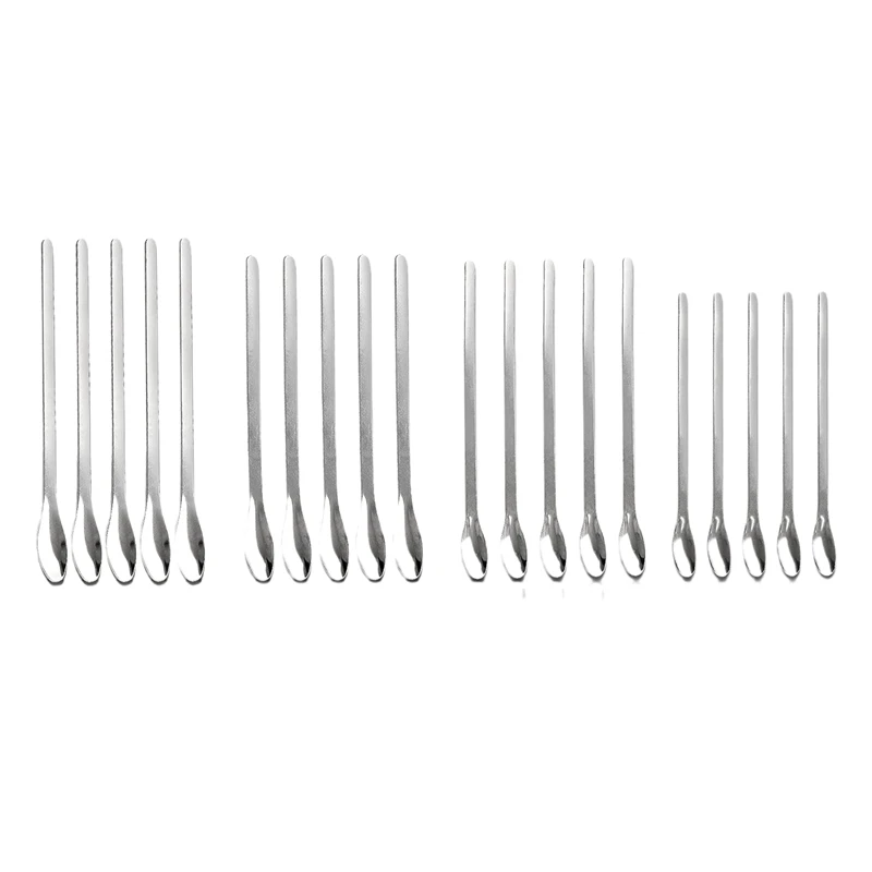 

Lab Spoon 20 Pcs Lab Spatula Stainless Steel Laboratory Scoop for Reagent Sampling Mixing Measuring