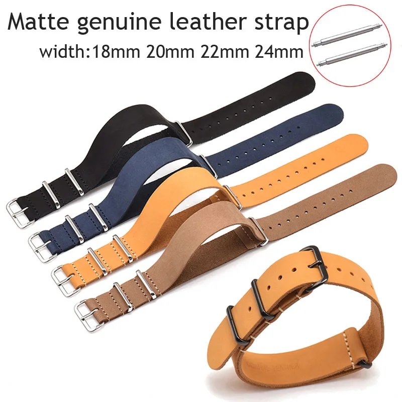 Ремешок матовый из натуральной кожи для наручных часов браслет воловьей в стиле
