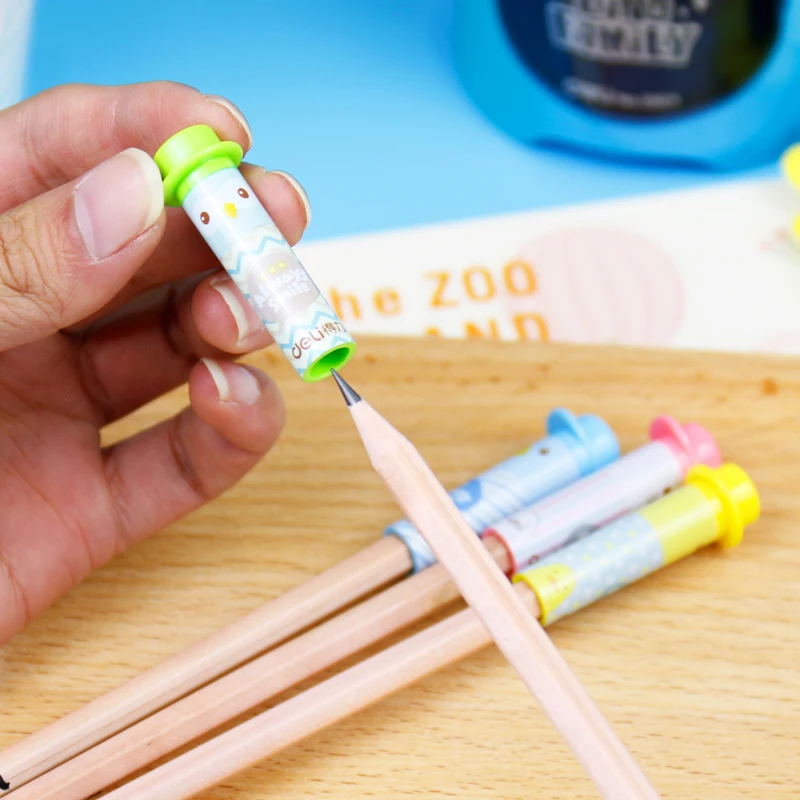 40Pcs Pencil Caps Cartoon Animals Children Topper Pen Protector Extender Students Kids Home Study School Stationery Tools 0491 | Канцтовары