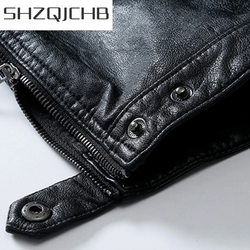 

JCHB 2021 Autumn New Korean Fashion Sheepskin Leather Mens Pants Straight Slim Biker Long Trouser Streetwear High Quality Pant