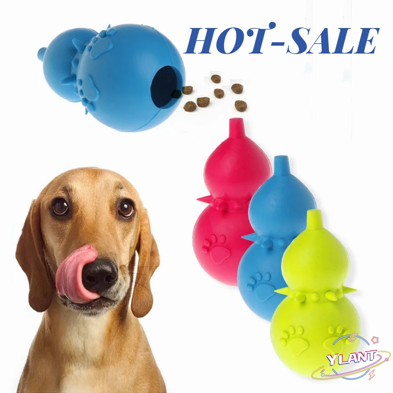 

YLANT Pet Dog Toy Interactive Rubber Gourd Balls Pet Dog Cat Puppy Chew Toys Ball Teeth Chew Toys Tooth Cleaning Balls Food