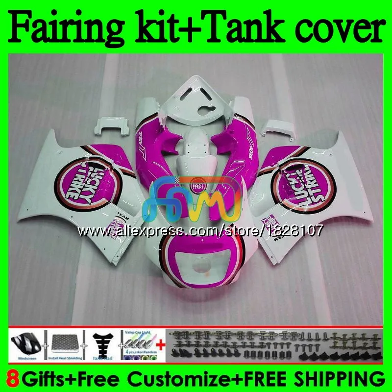 

Kit+Tank For SUZUKI SAPC VJ21 RGVT250 RGV250 102BS.135 RGV-250 VJ22 RGV 250 1988 1989 1990 Lucky pink 1991 88 89 90 91 Fairing