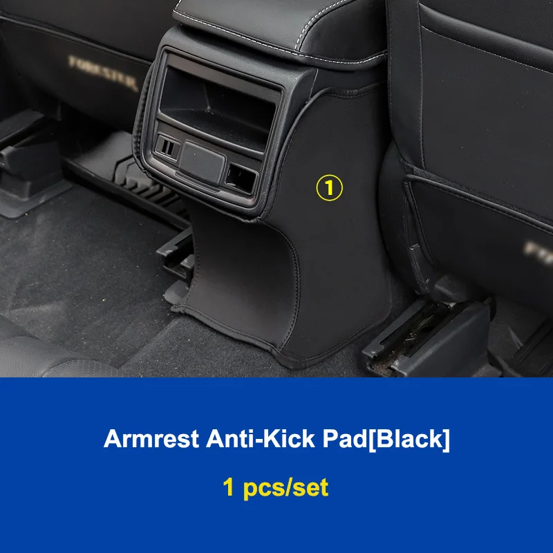 Armrest Black B QHCP микрофибра Leathe автокресло анти-удар коврик подлокотник анти-ребенок-удар колодки B столб столбы для Subaru Forester стайлинга автомобилей - Название цвета: Armrest Black B