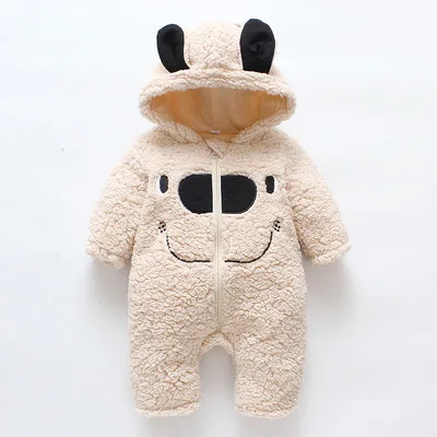 Style2 Beige Зимние детские колготки; детские толстовки из кораллового флиса; комбинезоны; Одежда для новорожденных и малышей - Цвет: Style2 Beige