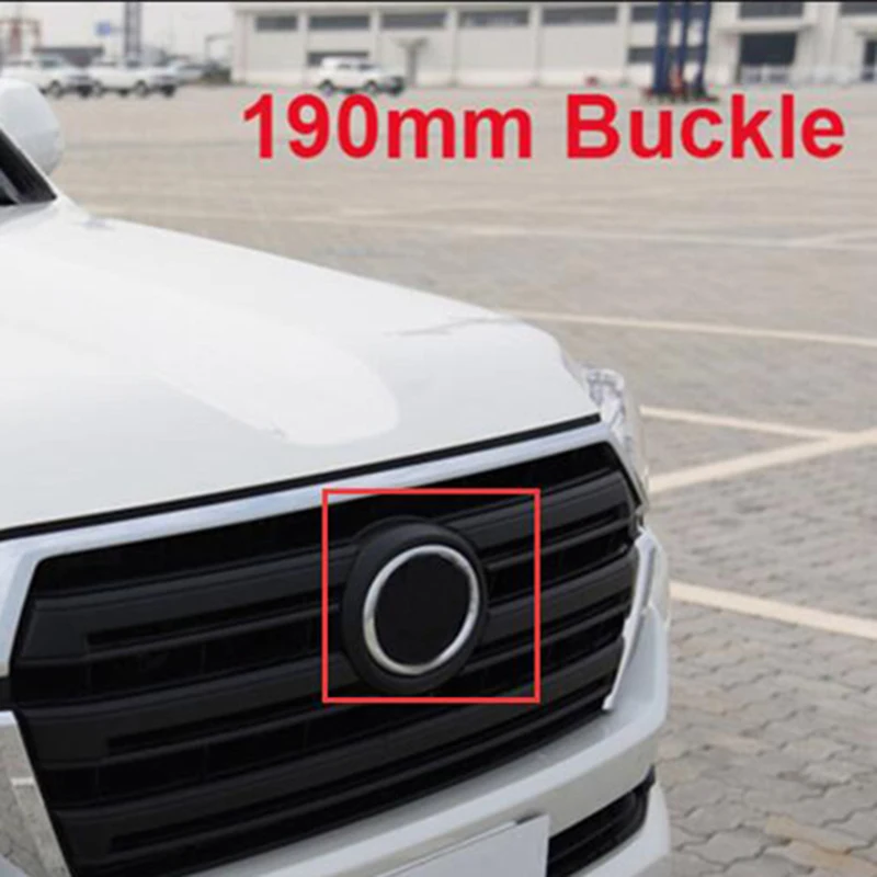 190mm Black Blue Car Styling Middle Grille Buckle Emblem Modified Upgrade Hybrid Logo Mirror Solid Badge for Toyota Land Cruiser