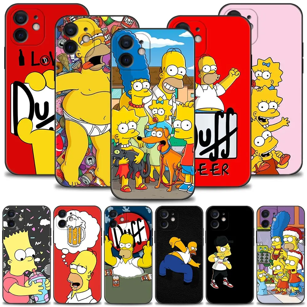 

The Simpsons Fundas For iPhone 13 12 11 Pro Max Soft Silicone For iphone 11 12 Pro 13 Mini Shockproof Coque