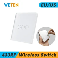 433 mhz rf remote control wall touch switch for sonoff tx t1 t2 t3 eu uk us sonoff 4ch pro r2 r3 slampher rf wifi light switch