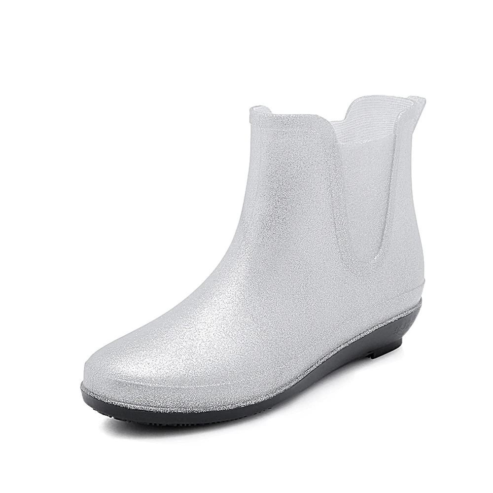 

Rainshoes Women's Fashion Rain Shoes Anti-Slip Rain Boots Anti-Rain Shoes Short Tube Student Adult Boots Cover Rubber WadingShoe