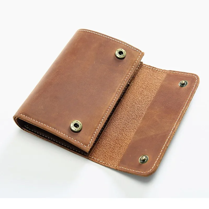 Кошелек LEACOOL из натуральной кожи для мужчин и женщин винтажный короткий