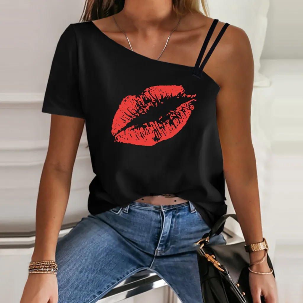 Женская летняя футболка наивысшего размера плюс Повседневная Туника с принтом