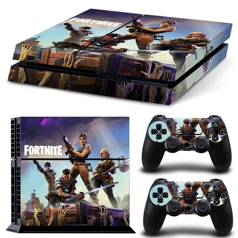 Наклейка Fortnite для консоли PlayStation 4 и 2 чехла контроллеров PS4 Виниловая наклейка