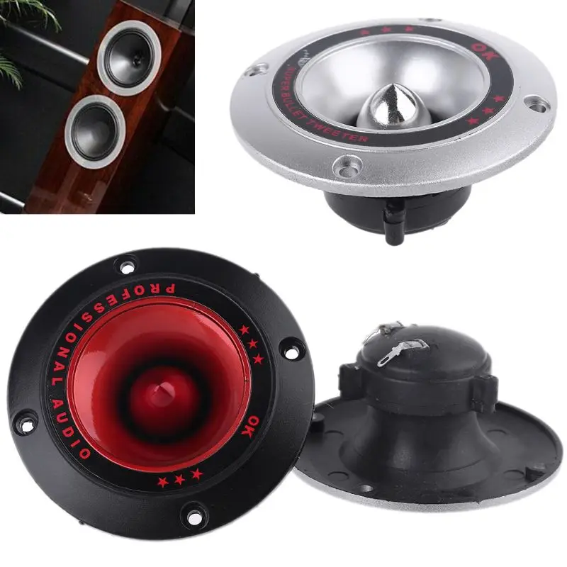 

T21B Iezoelectric Tweeter 4" Speaker Treble Ceramic Piezo Loudspeaker PA/DJ Tweeters Replacement Home Subwoofer Stage